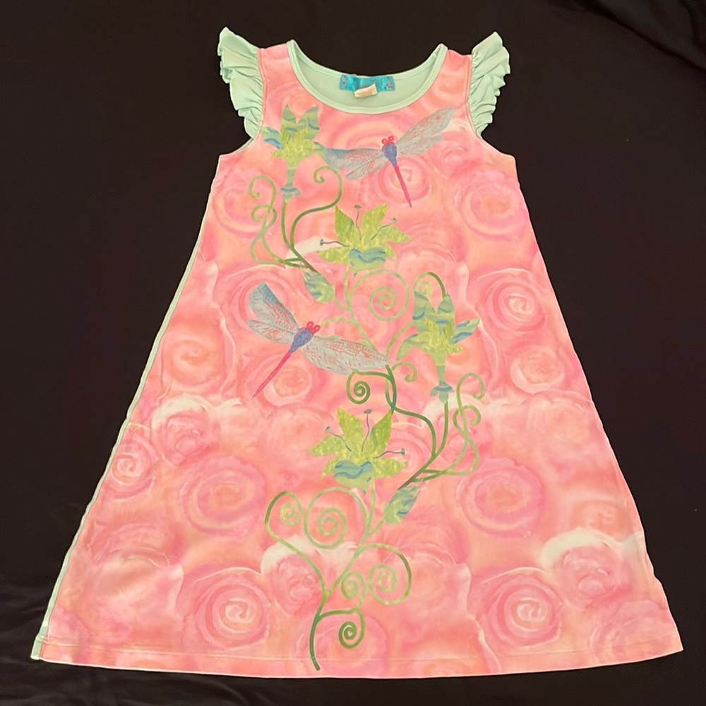LOLLIPOP TWIRL Dragonfly Ruffle Tank Dress